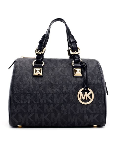 michael kors grayson satchel medium black|Michael Kors mercer belted satchel.